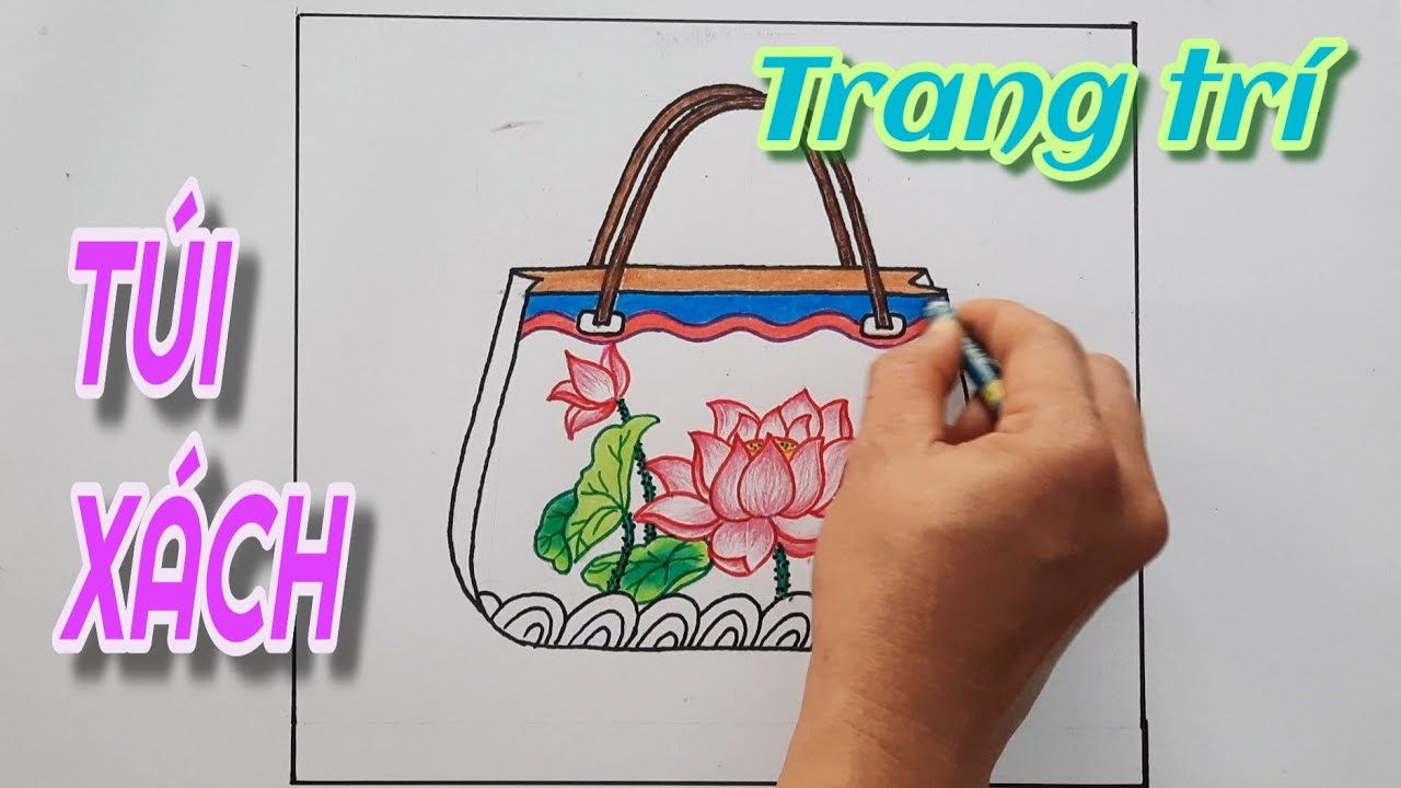 Hướng dẫn tạo dáng và trang trí Túi Xách - Trang trí cái Túi Xách (bằng sáp màu)