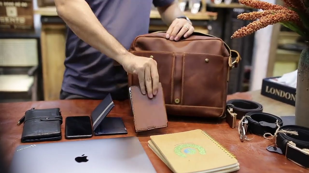 Túi đeo chéo da bò sáp Gento T607