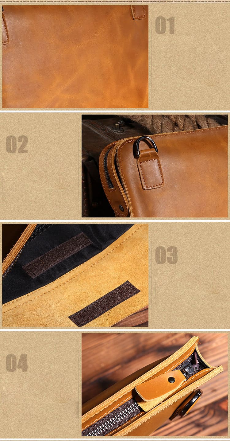 Túi da cầm tay da thật cao cấp G181 - GENTO Leather