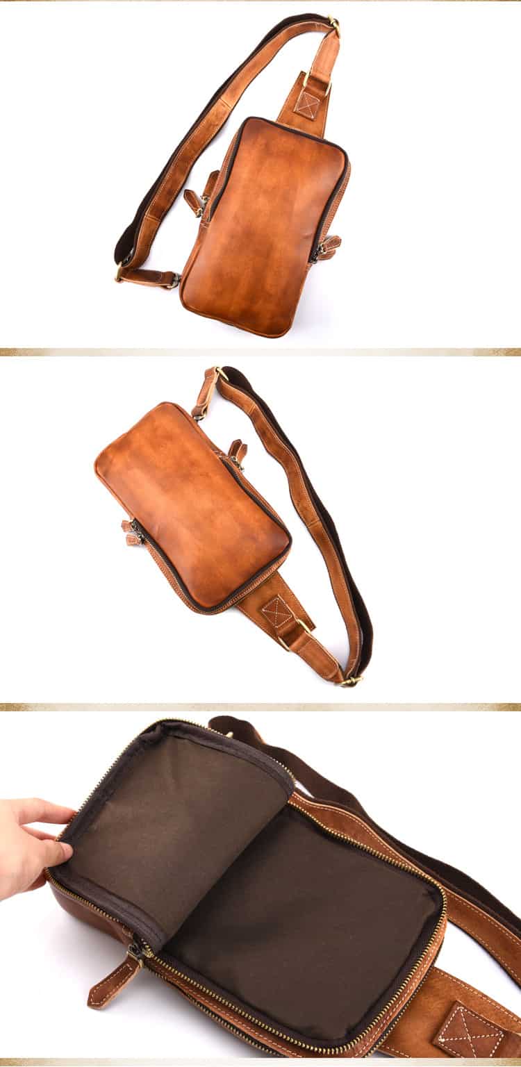 Túi đeo chéo trước ngực sling bag G152 - GENTO Leather