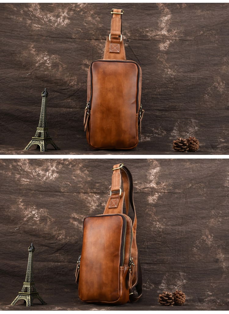 Túi đeo chéo trước ngực sling bag G152 - GENTO Leather