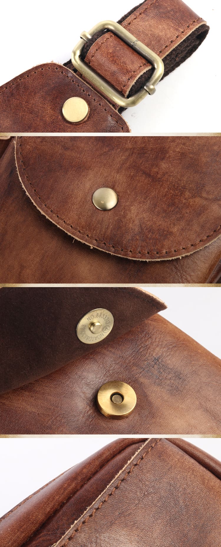 Túi đeo chéo trước ngực sling bag G153 - GENTO Leather