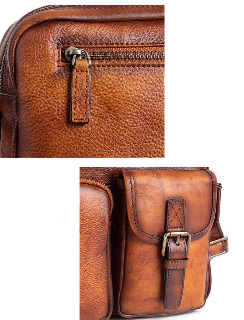 Túi đeo chéo da bò VEG cao cấp G172 - GENTO Leather