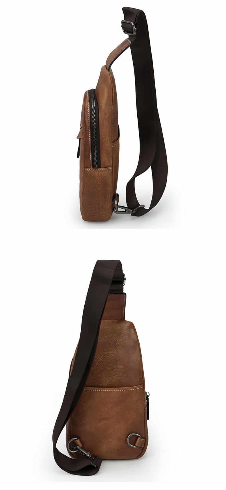 Túi da đeo chéo sling bag da bò G155 - GENTO Leather