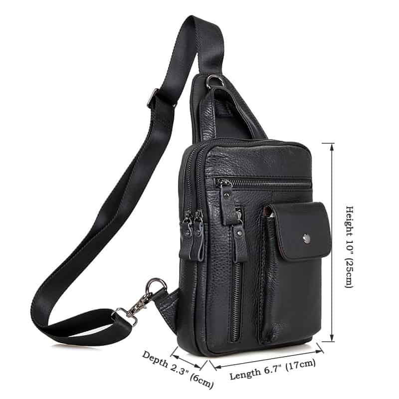 Túi sling bag da thật Gento 163