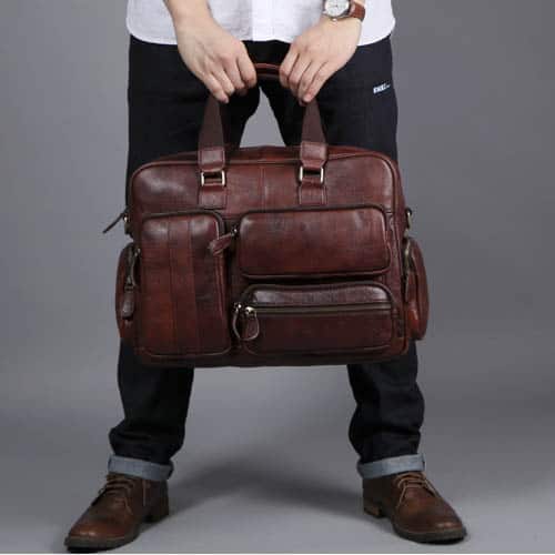 Cặp da thật cao cấp form rộng Gento G232