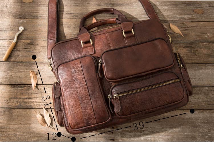 Cặp da thật cao cấp form rộng Gento G232 - GENTO Leather