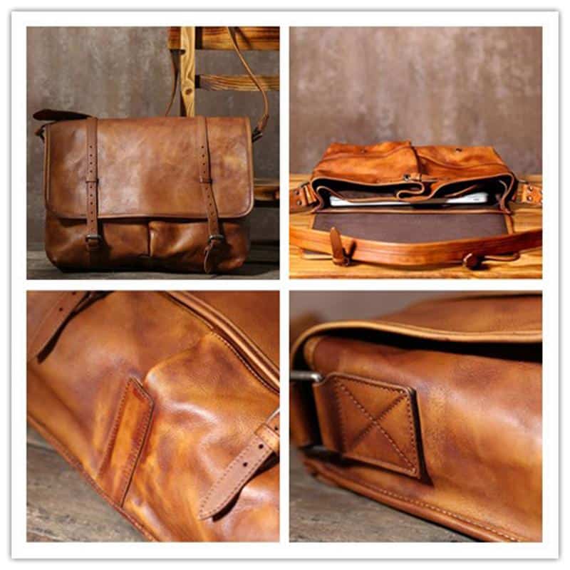 Túi đeo chéo da thật handmade Gento T604 - GENTO Leather