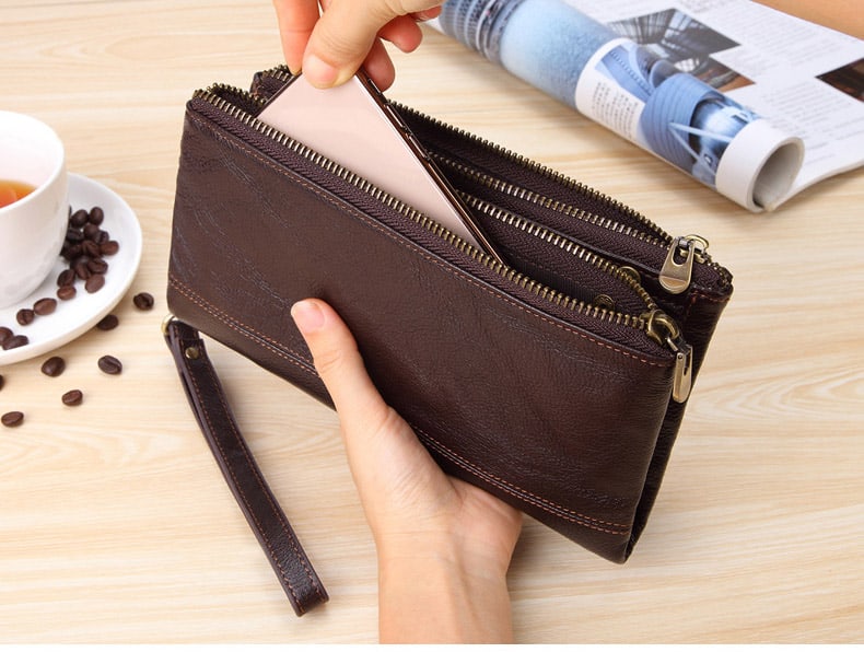 Ví nam dáng dài da thật cao cấp V076 - GENTO Leather