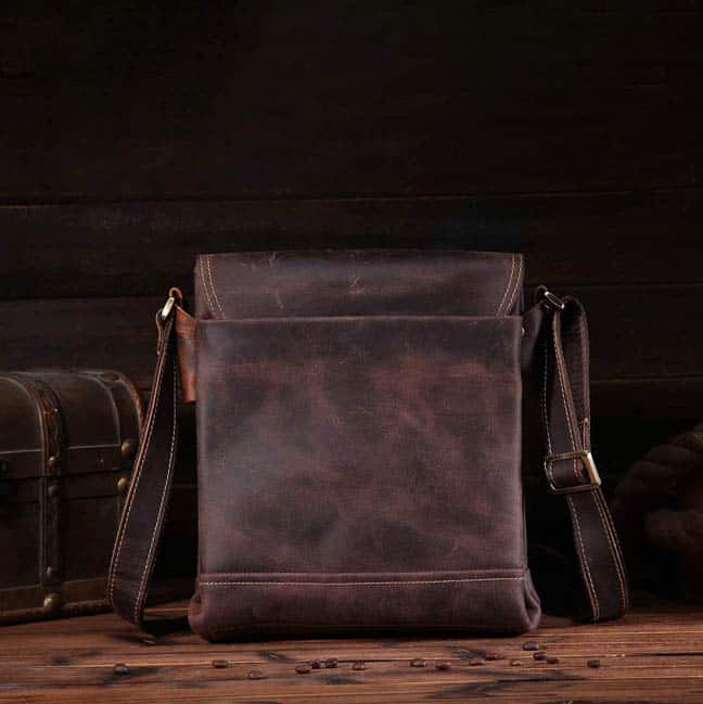 Túi đeo chéo nam da bò sáp Gento T610