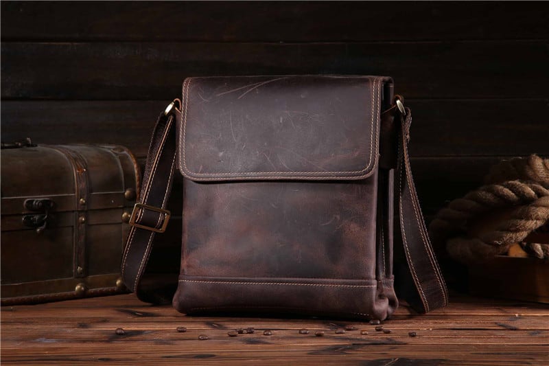 Túi đeo chéo nam da bò sáp Gento T610