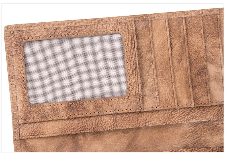 Ví dài nam da bò nhuộm patina cao cấp G128