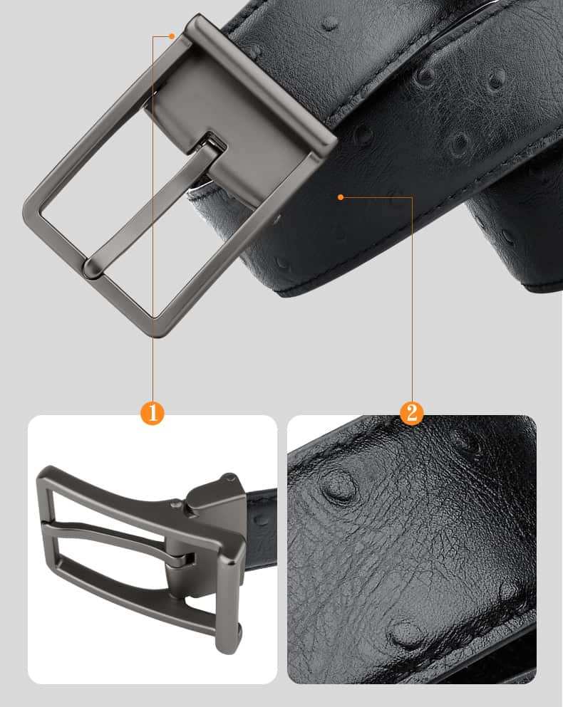 Thắt lưng nam da thật Gento D4018 Thắt lưng nam da thật Gento D4018