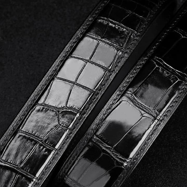 Thắt lưng da cá sấu hàng hiệu cao cấp Gento D4022 Đen Thắt lưng da cá sấu hàng hiệu cao cấp Gento D4022 Đen