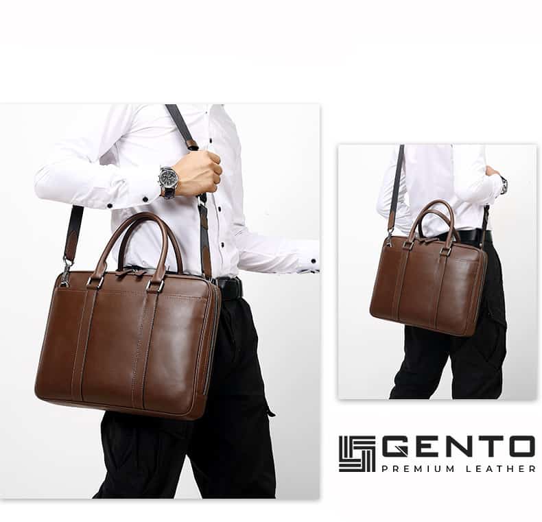 Túi xách công sở da thật Gento G234