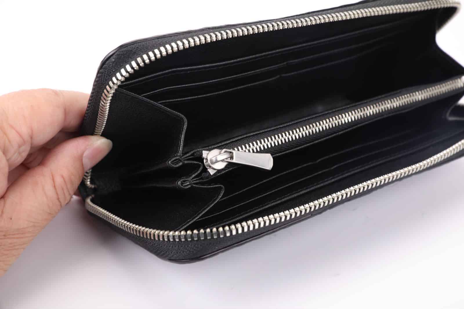 Ví cầm tay da cá sấu hàng hiệu cao cấp GS982 Đen