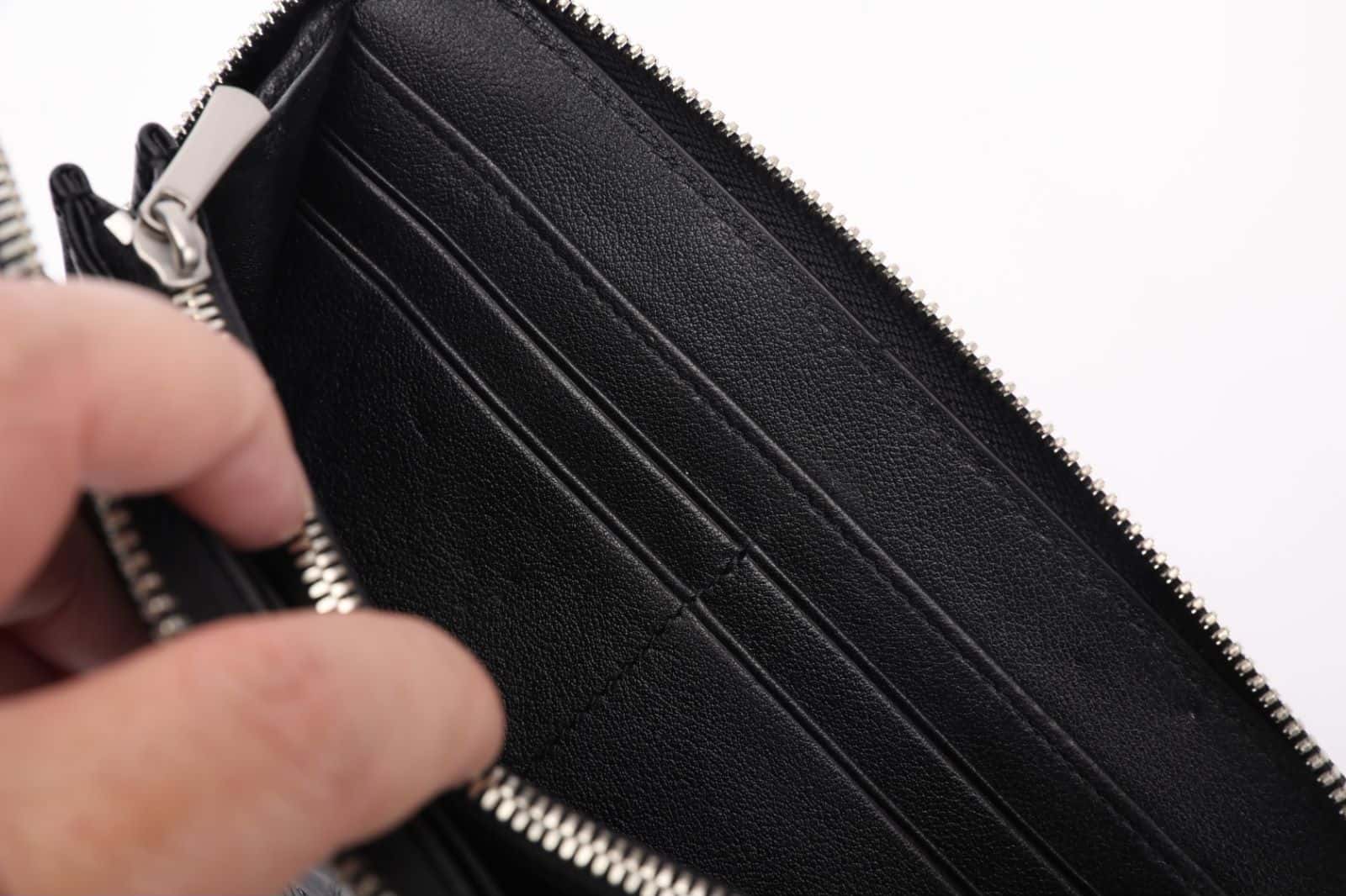 Ví cầm tay da cá sấu cao cấp GS982 Đen - GENTO Leather