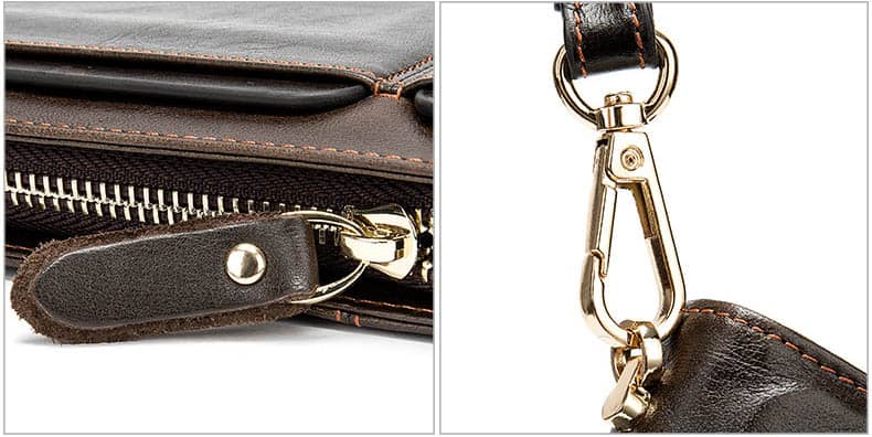 Ví cầm tay nam da thật cao cấp V080