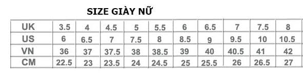 Size giày Puma nữ Size giày Puma nữ