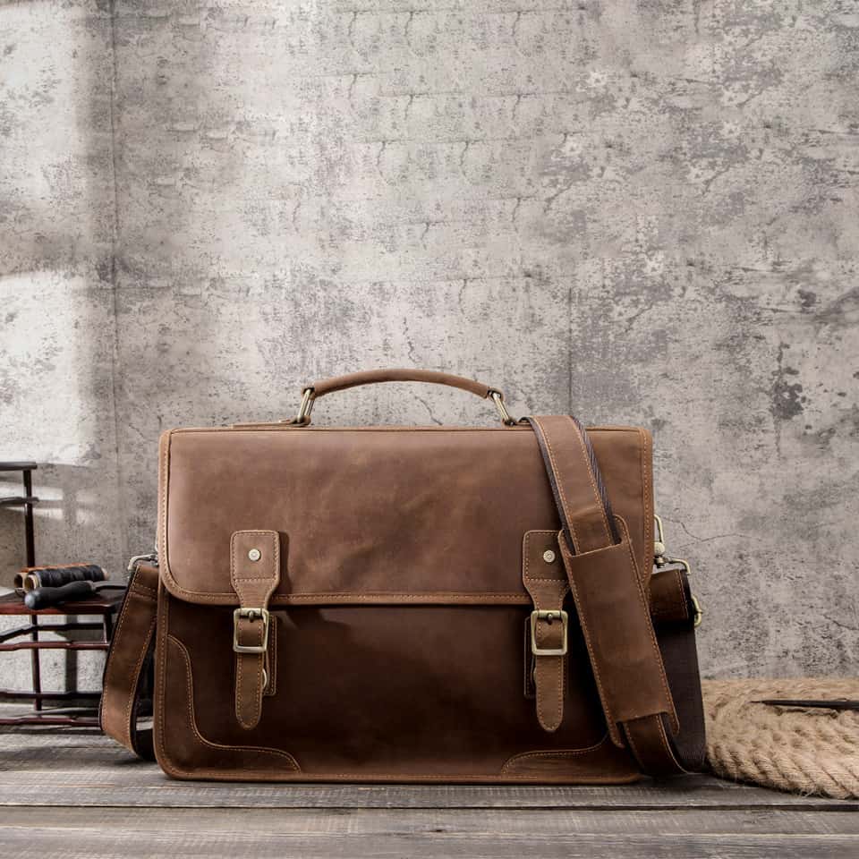 Cặp xách đeo chéo da bò sáp Gento T622 Cặp xách đeo chéo da bò sáp Gento T622