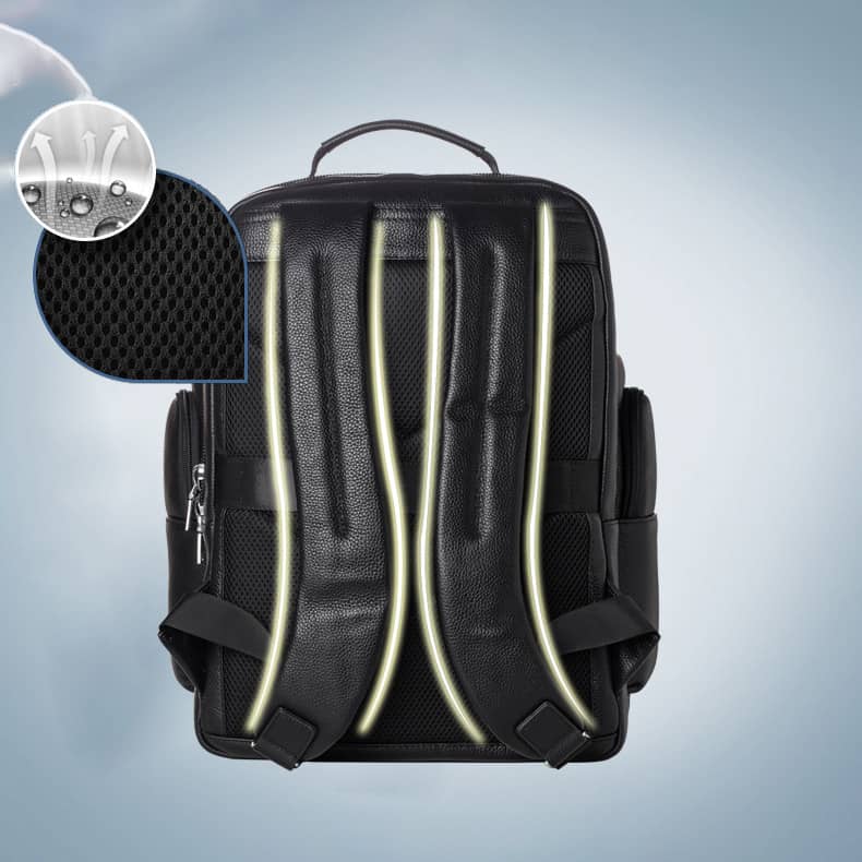 Balo nam form rộng da bò cao cấp Gento B315