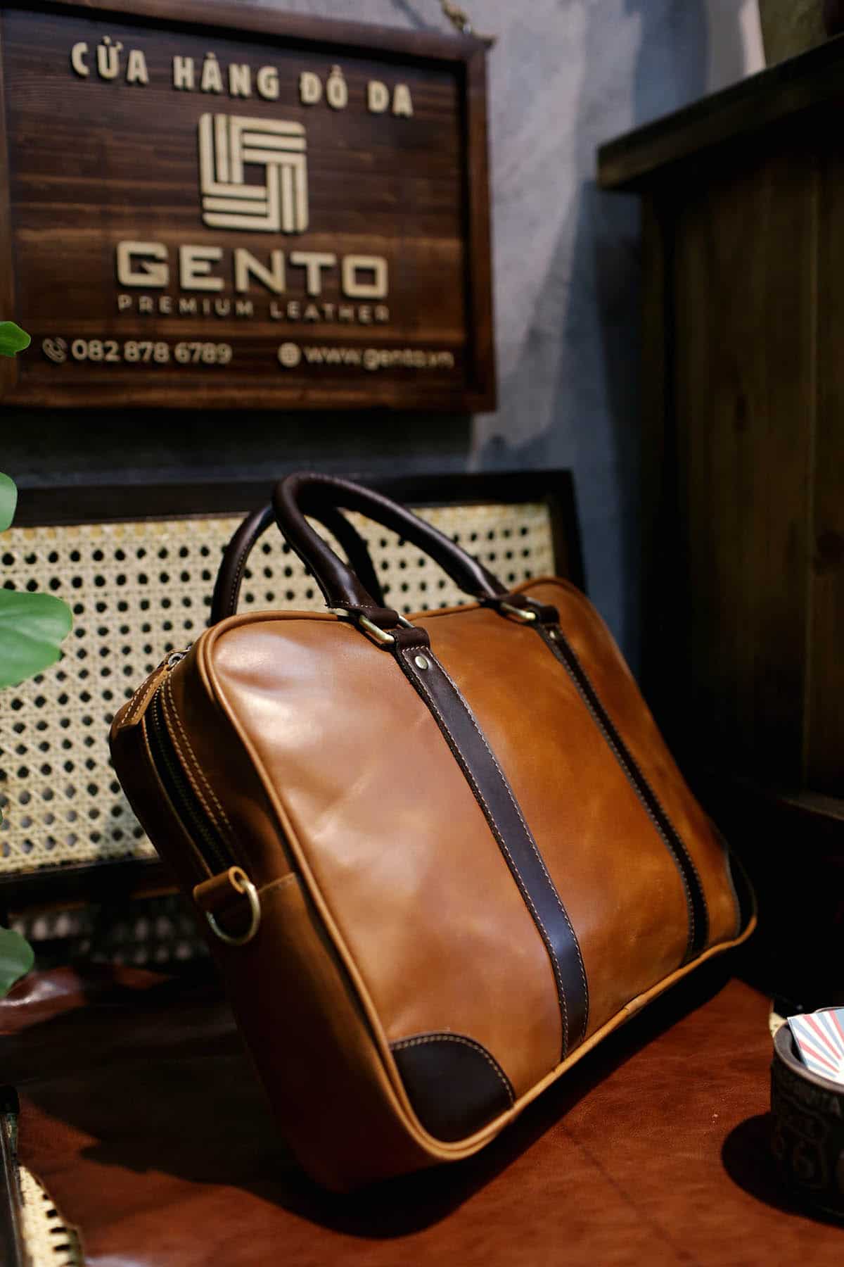Cặp da nam công sở hàng hiệu G633D - GENTO Leather