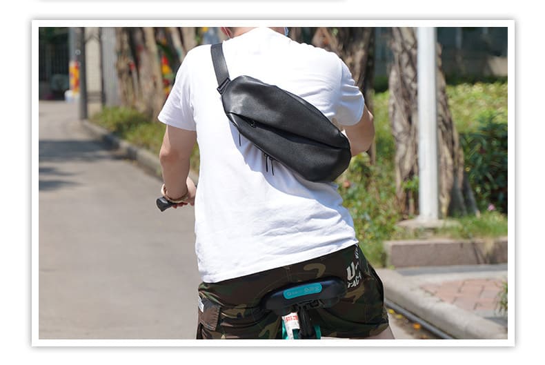 Túi bao tử da thật đeo chéo Gento T631