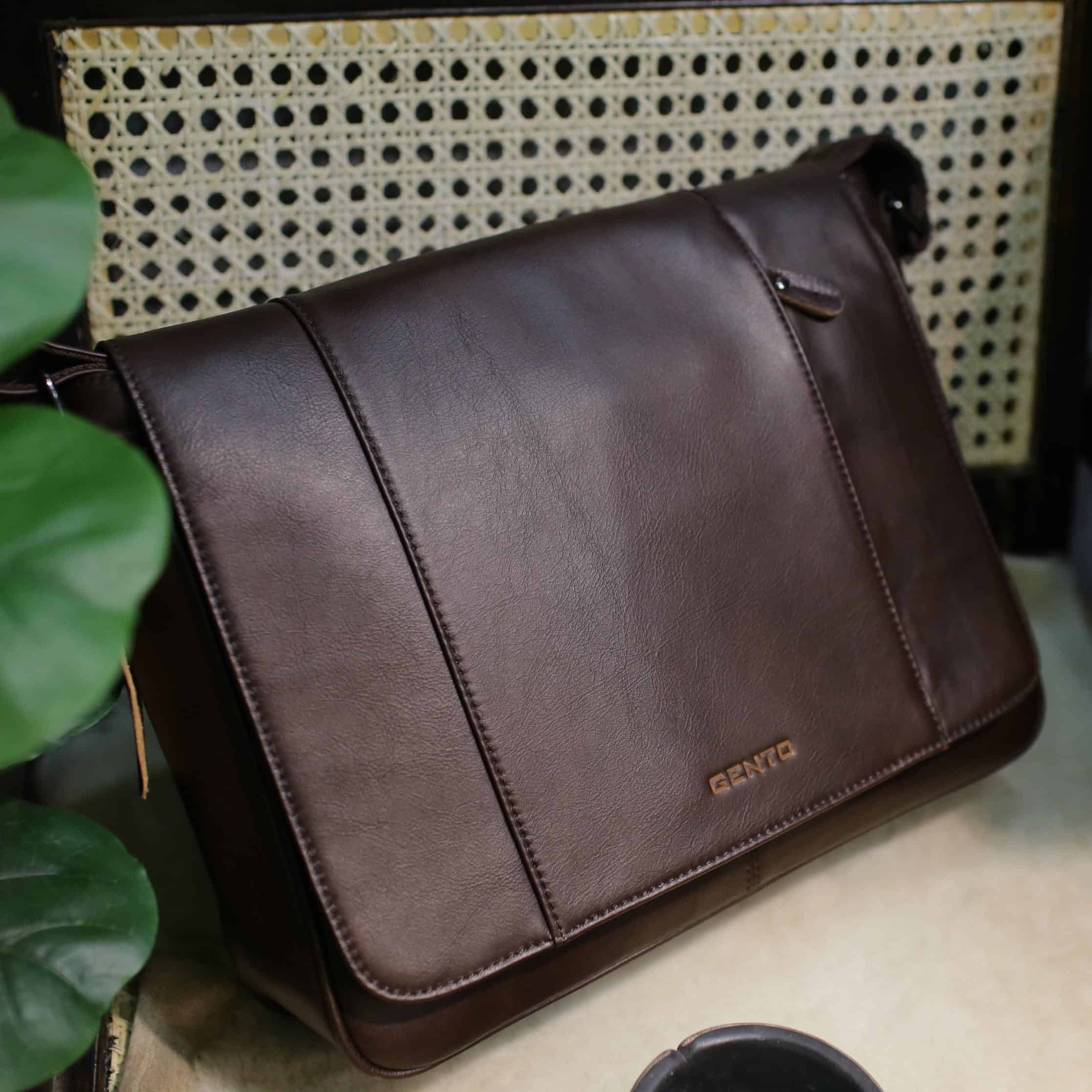 Túi đeo chéo nam da thật đựng laptop T630