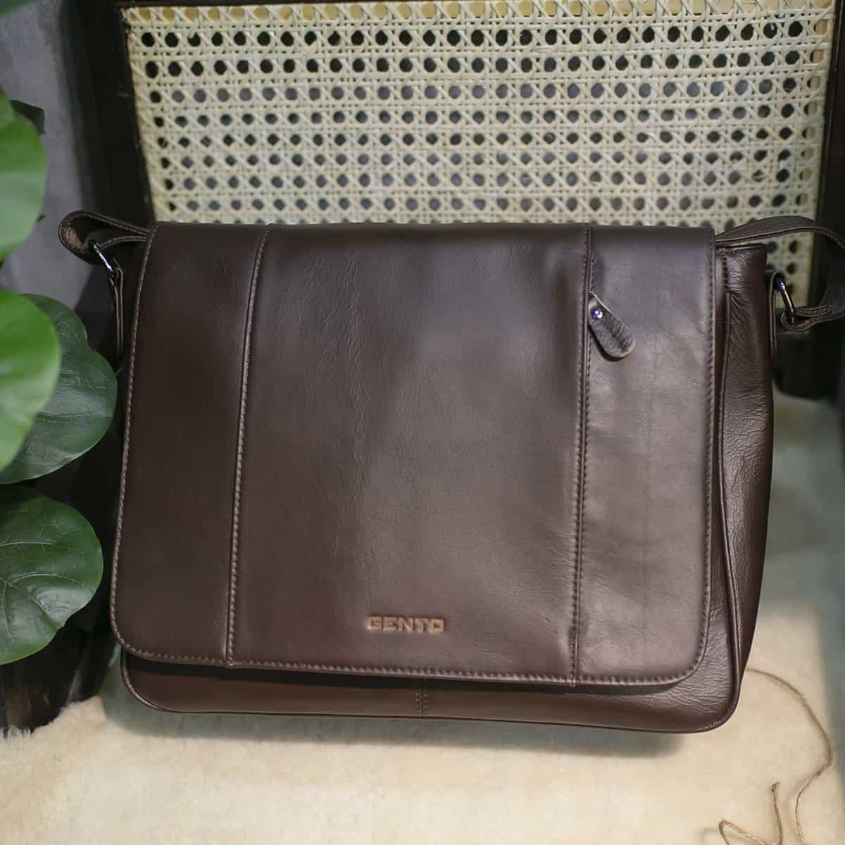 Túi đeo chéo nam da thật đựng laptop T630