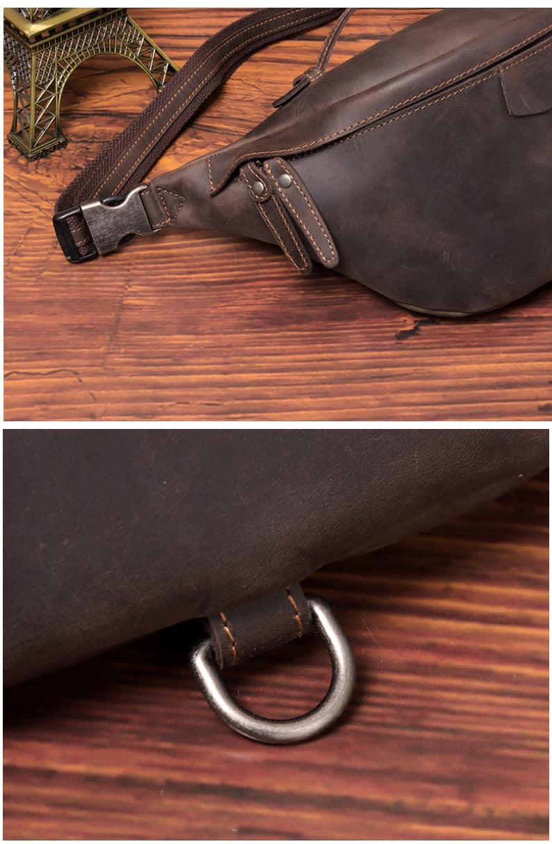 Túi bao tử đeo chéo da bò sáp Gento T645 Túi bao tử đeo chéo da bò sáp Gento T645