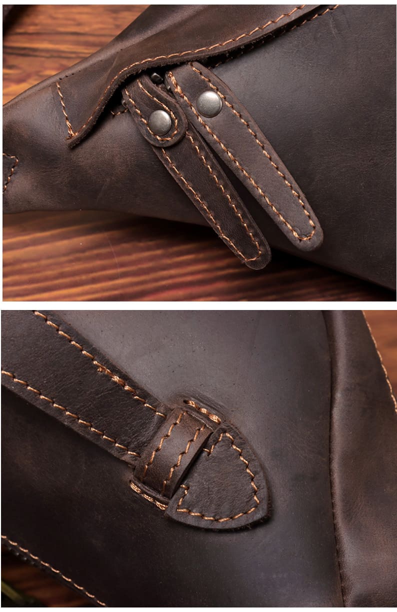 Túi bao tử đeo chéo da bò sáp Gento T645 Túi bao tử đeo chéo da bò sáp Gento T645