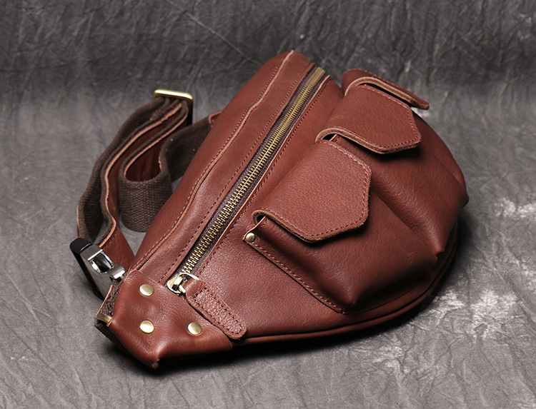 Túi đeo trước ngực da bò nam T650 - GENTO Leather