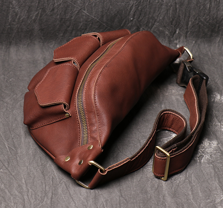 Túi đeo trước ngực da bò nam T650 - GENTO Leather