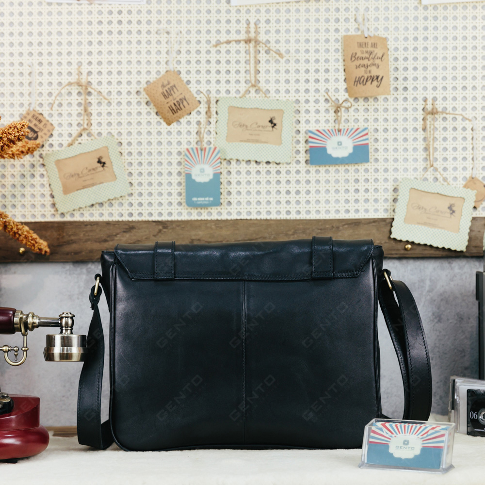Túi đeo chéo da thật thủ công Gento T605