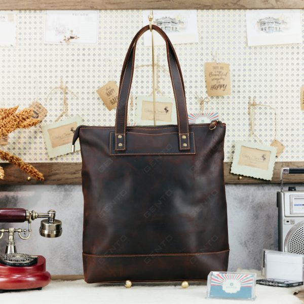 Túi tote nam da thật cao cấp Gento