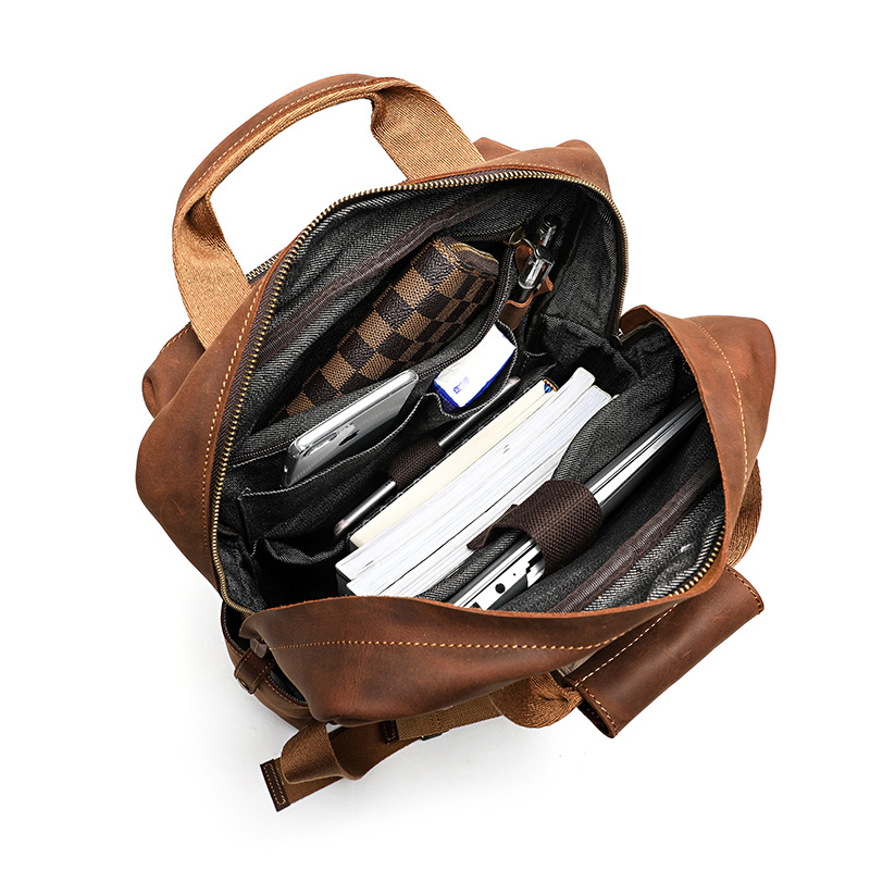 Ba lô da bò sáp form lớn Gento B324 Ba lô da bò sáp form lớn Gento B324