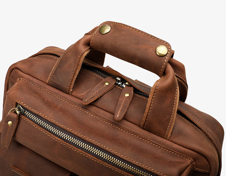 Ba lô da bò sáp form lớn Gento B324 Ba lô da bò sáp form lớn Gento B324