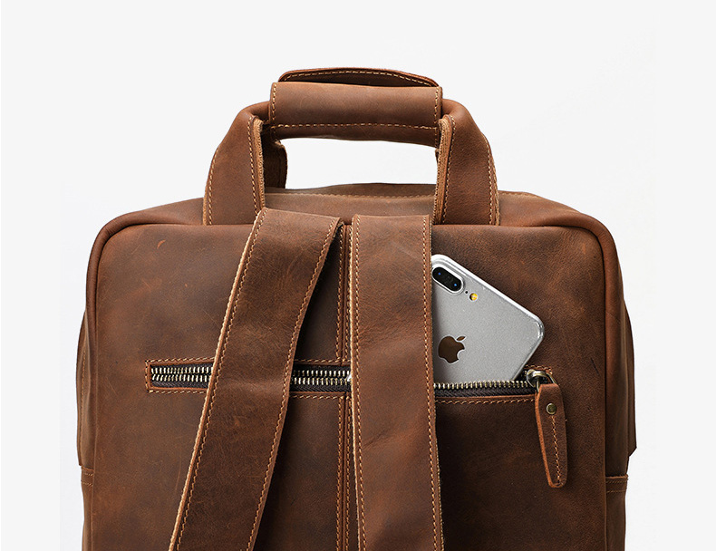 Ba lô da bò sáp form lớn Gento B324 Ba lô da bò sáp form lớn Gento B324