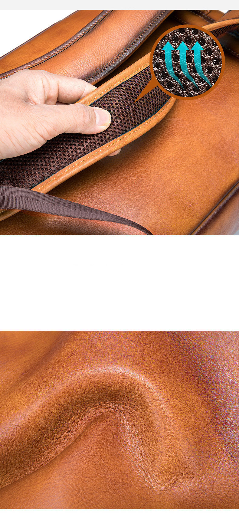 Balo nam da bò Veg cao cấp B328 - GENTO Leather