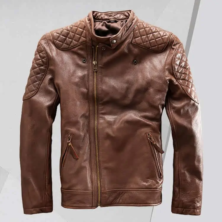 Áo khoác da thật cao cấp Gento GA004 Áo khoác da thật cao cấp Gento GA004