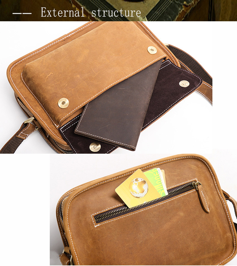 Túi đeo chéo da bò nam Gento T673 - GENTO Leather