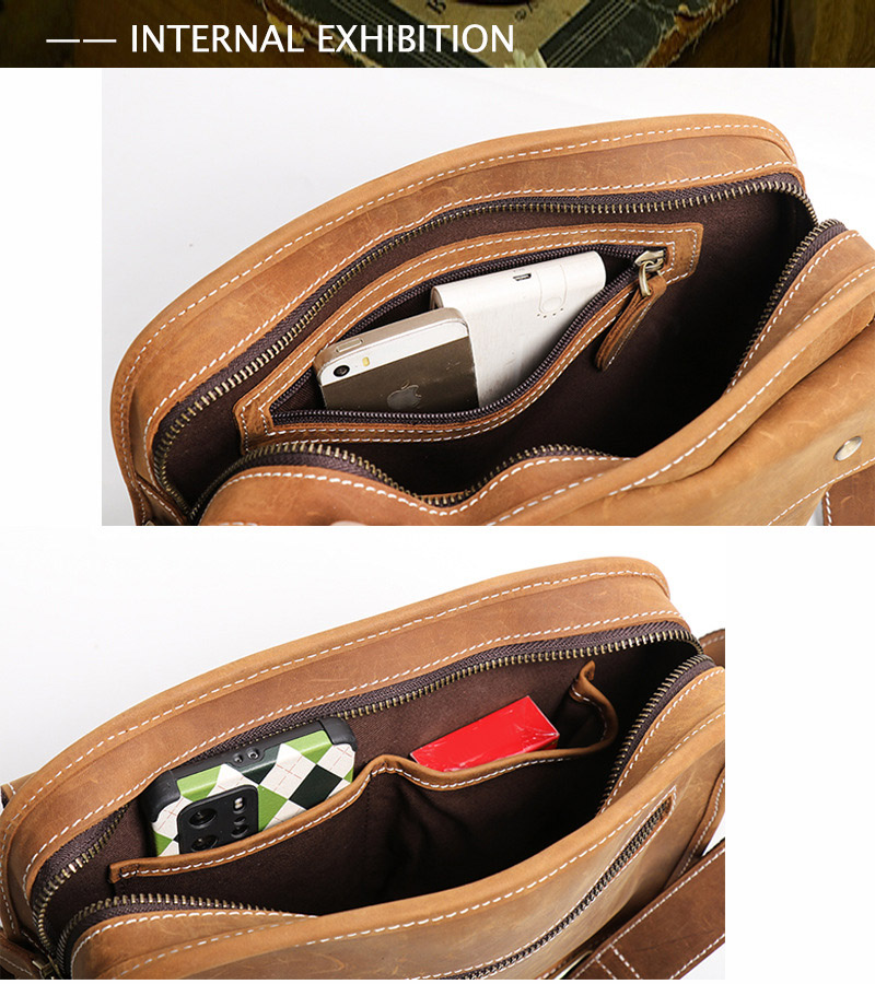 Túi đeo chéo da bò nam Gento T673 - GENTO Leather