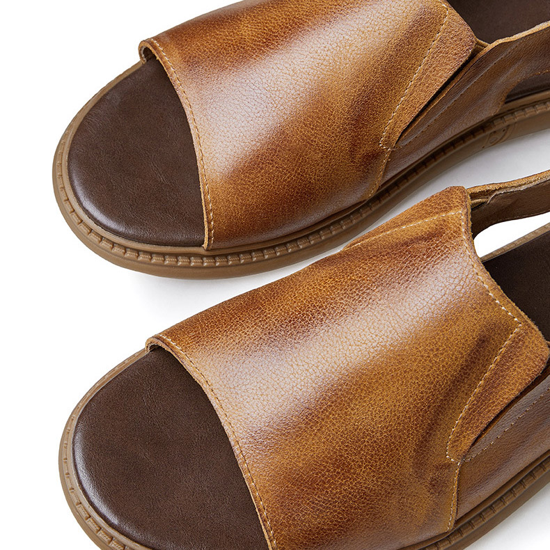 Dép Sandal nam da bò S3060 - GENTO Leather