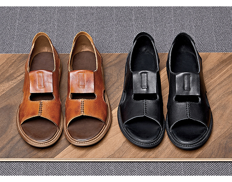 Dép Sandal nam cao cấp S3063 - GENTO Leather