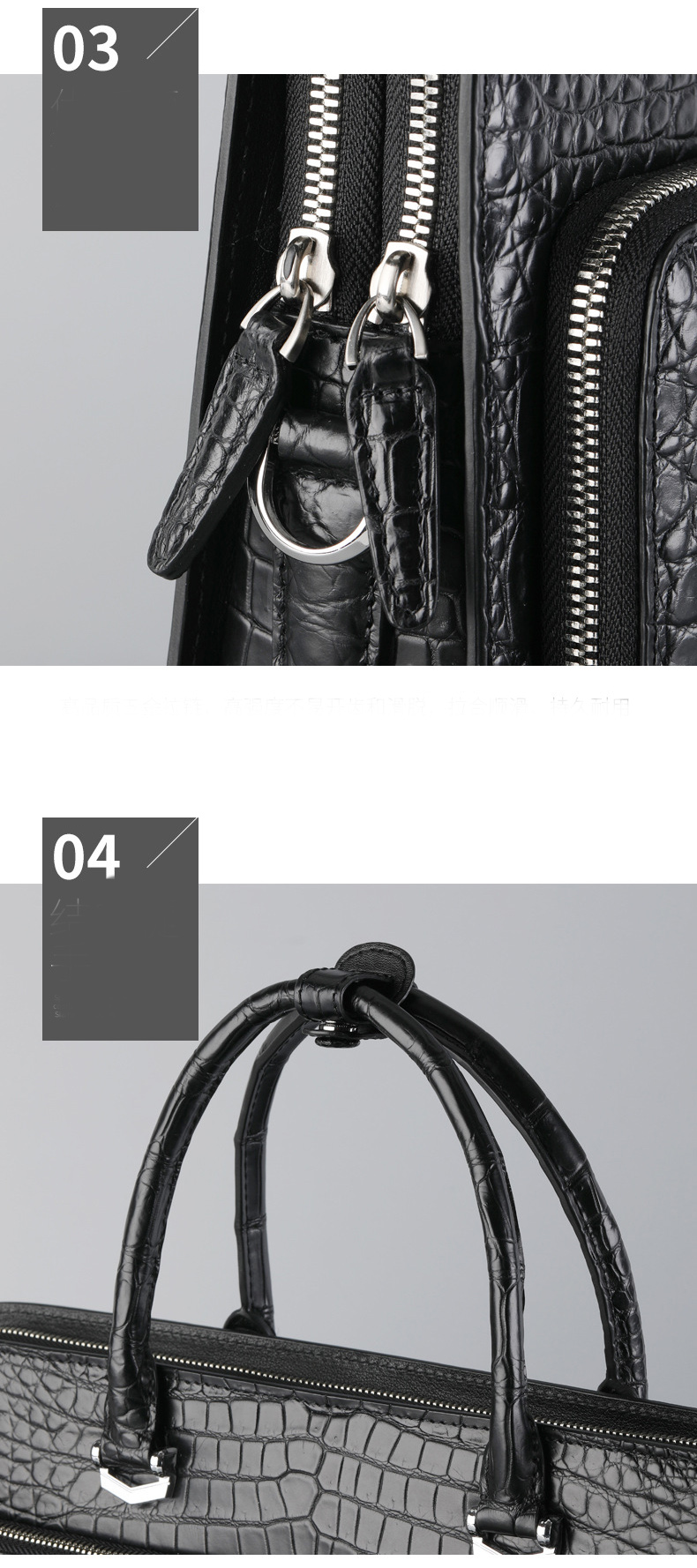 Cặp nam da cá sấu hàng hiệu Gento GS689 - GENTO Leather