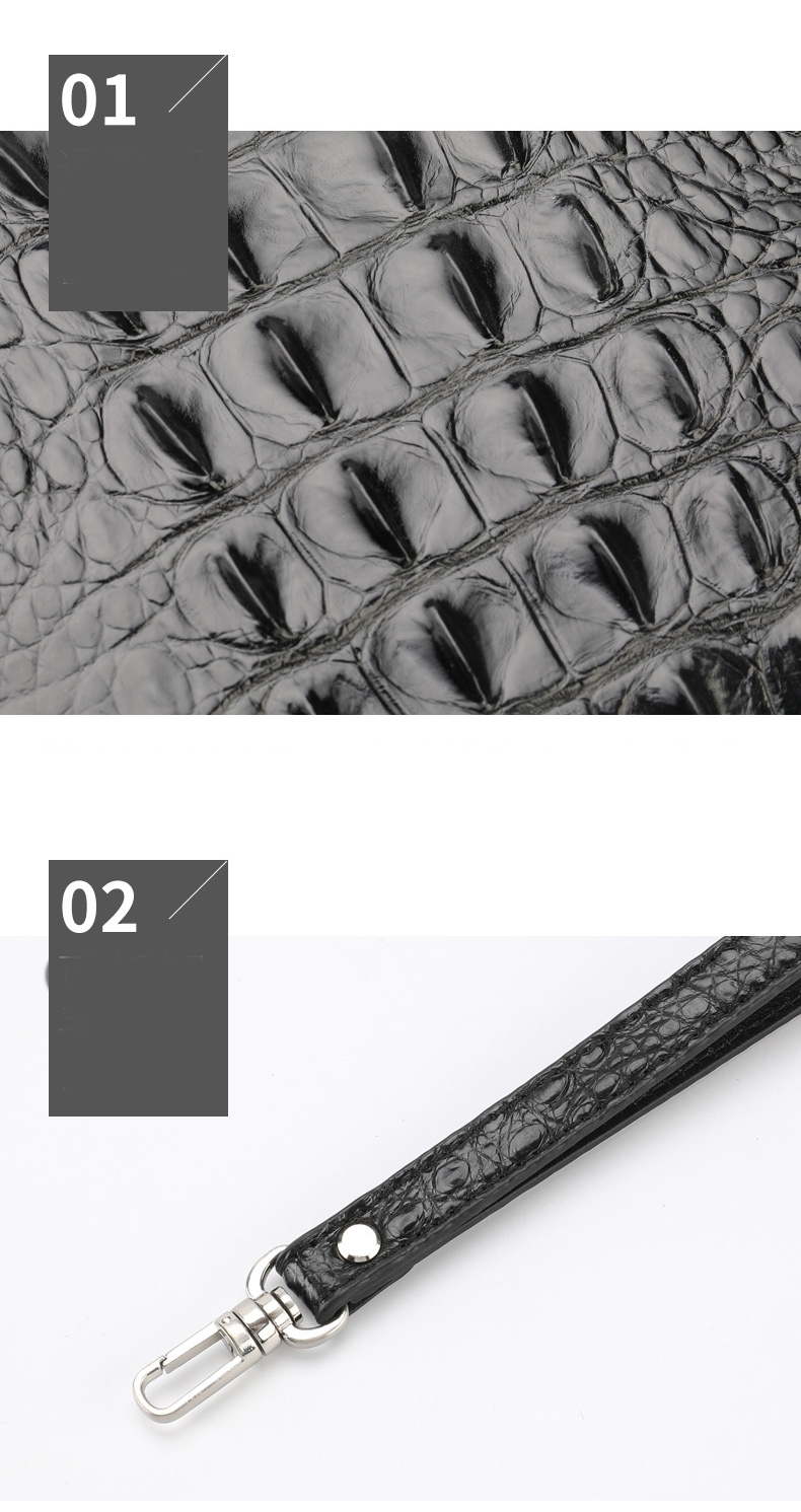 Clutch khoá số da cá sấu cao cấp T690 - GENTO Leather