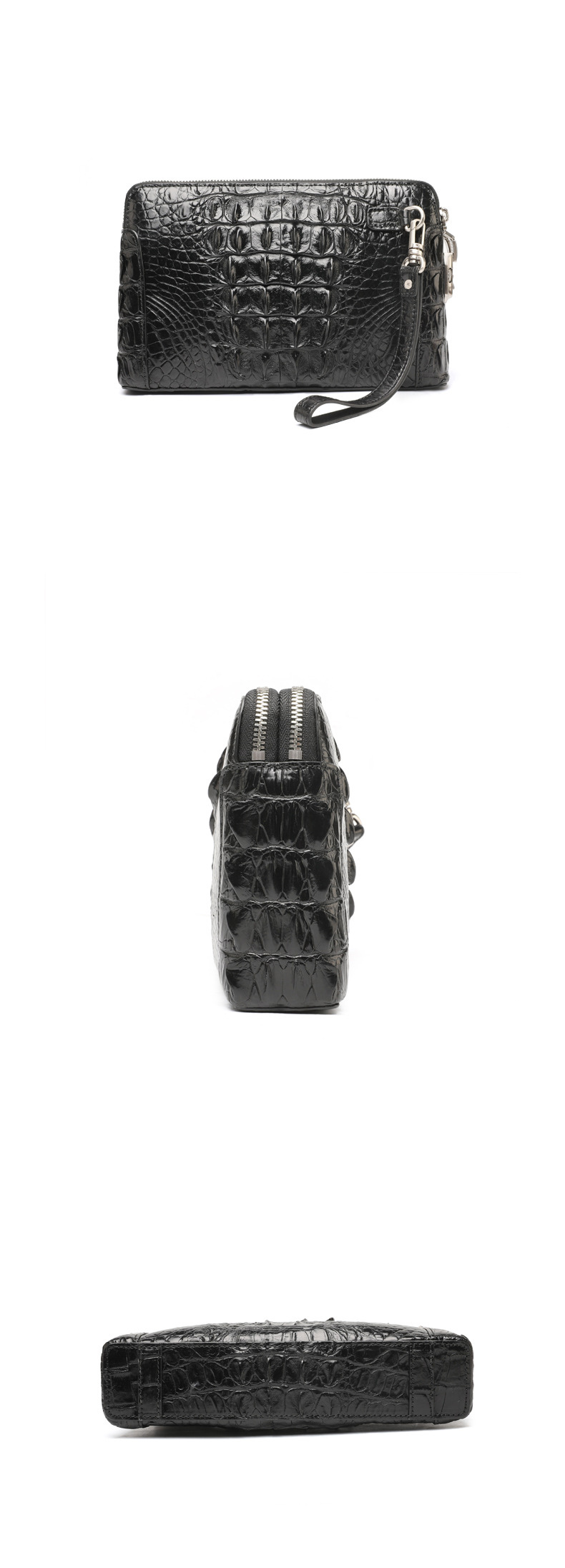 Clutch khoá số da cá sấu cao cấp T690 - GENTO Leather