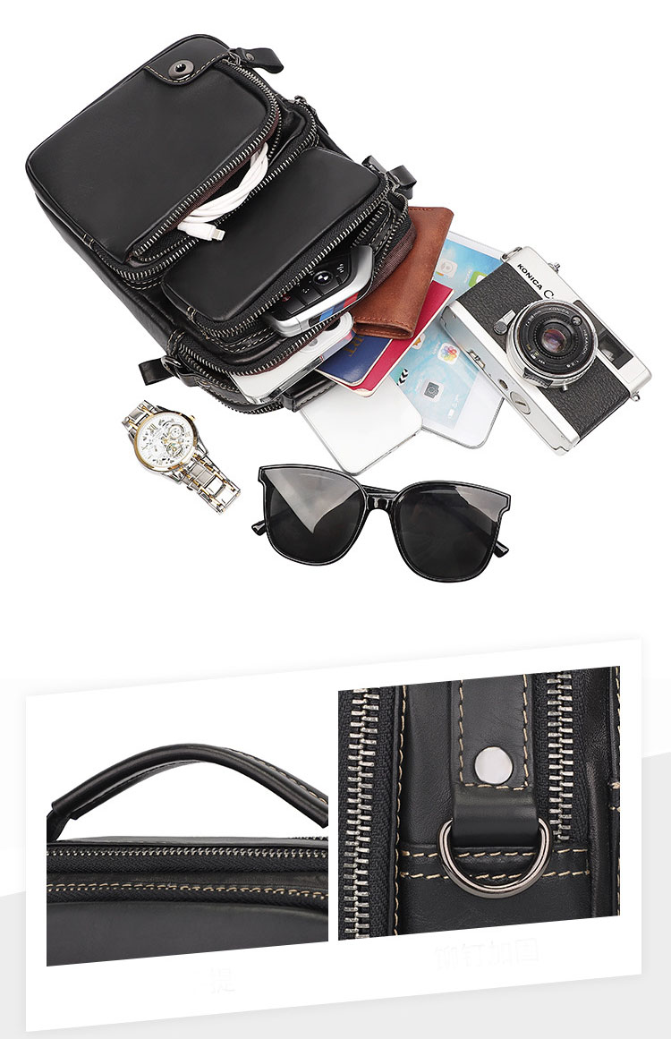 Túi đeo chéo da bò Gento T6001 - GENTO Leather