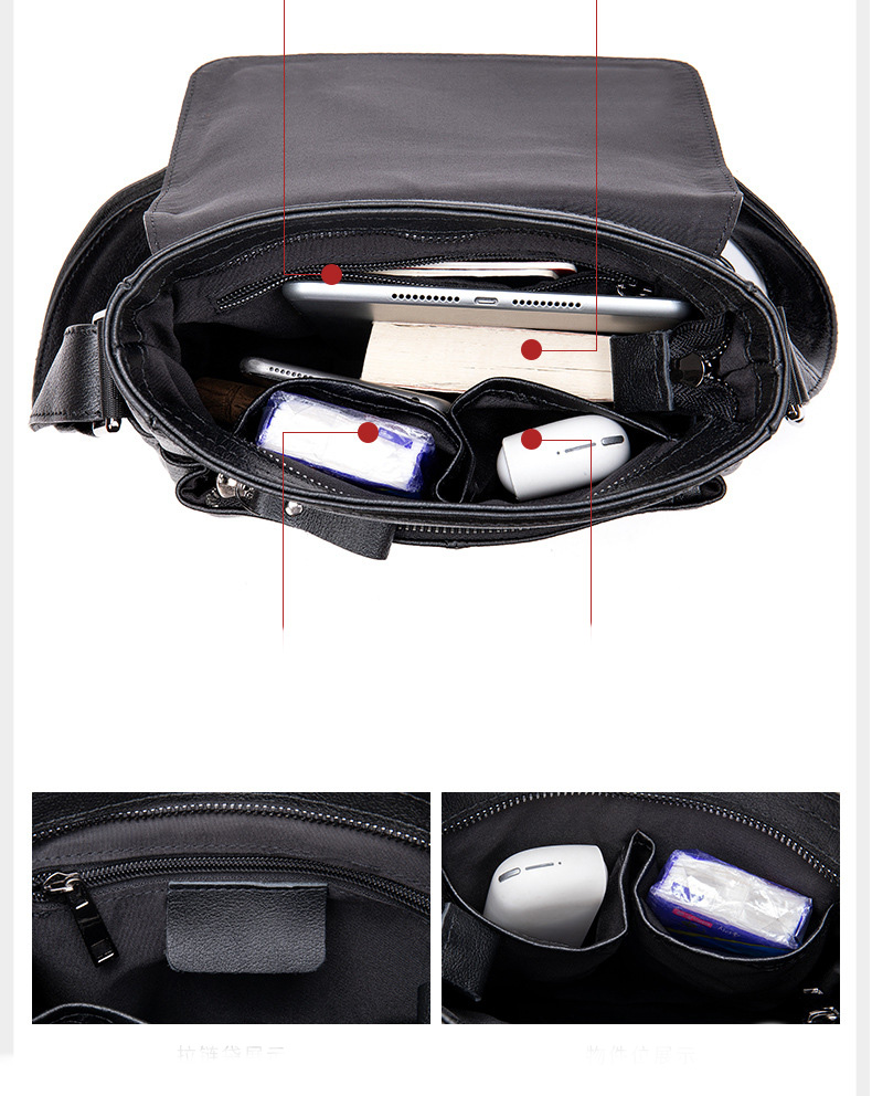 Túi đeo chéo da bò cao cấp T6002 - GENTO Leather