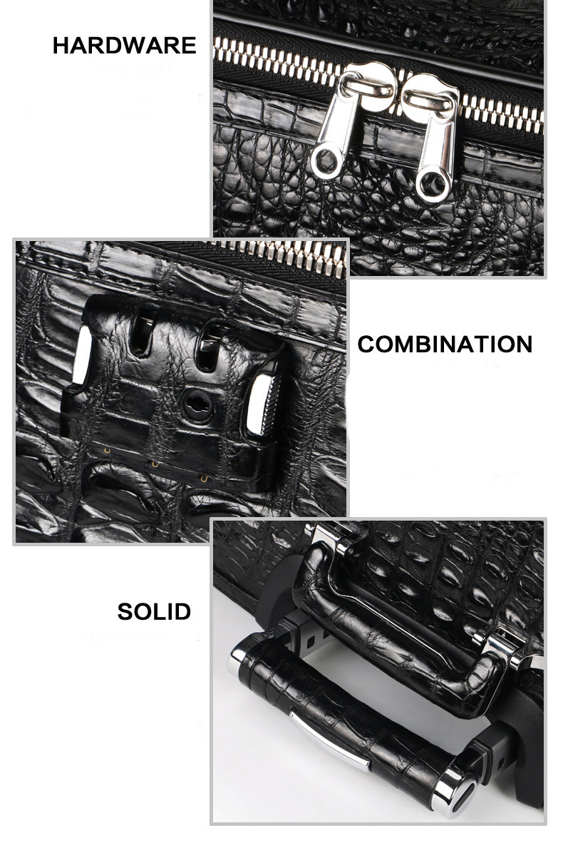 Vali du lịch da cá sấu cao cấp D520 - GENTO Leather